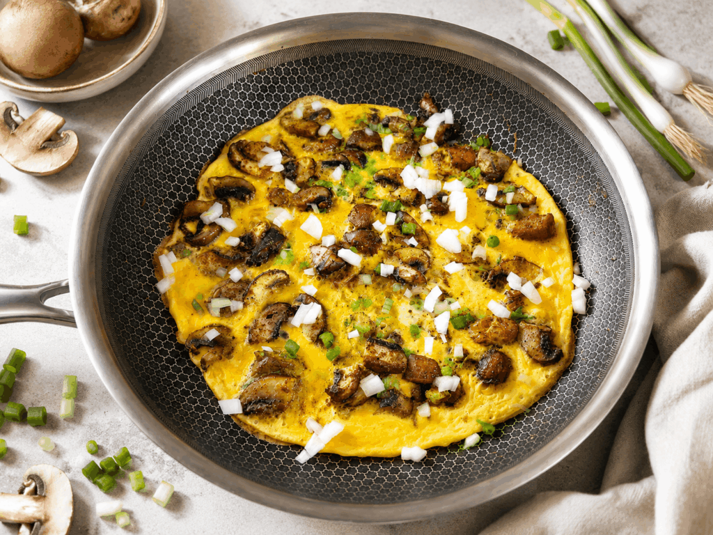 Champignon-Frittata – schnell, einfach und immer anders (grün)