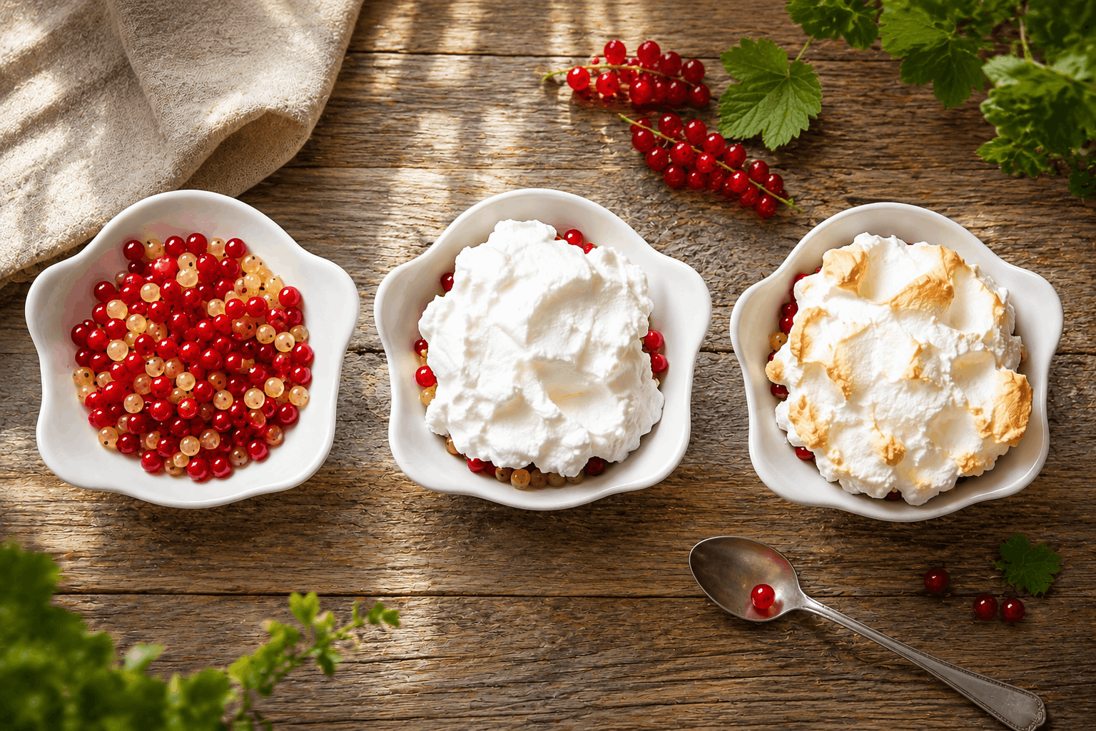 Johannisbeeren mit Baiserhaube