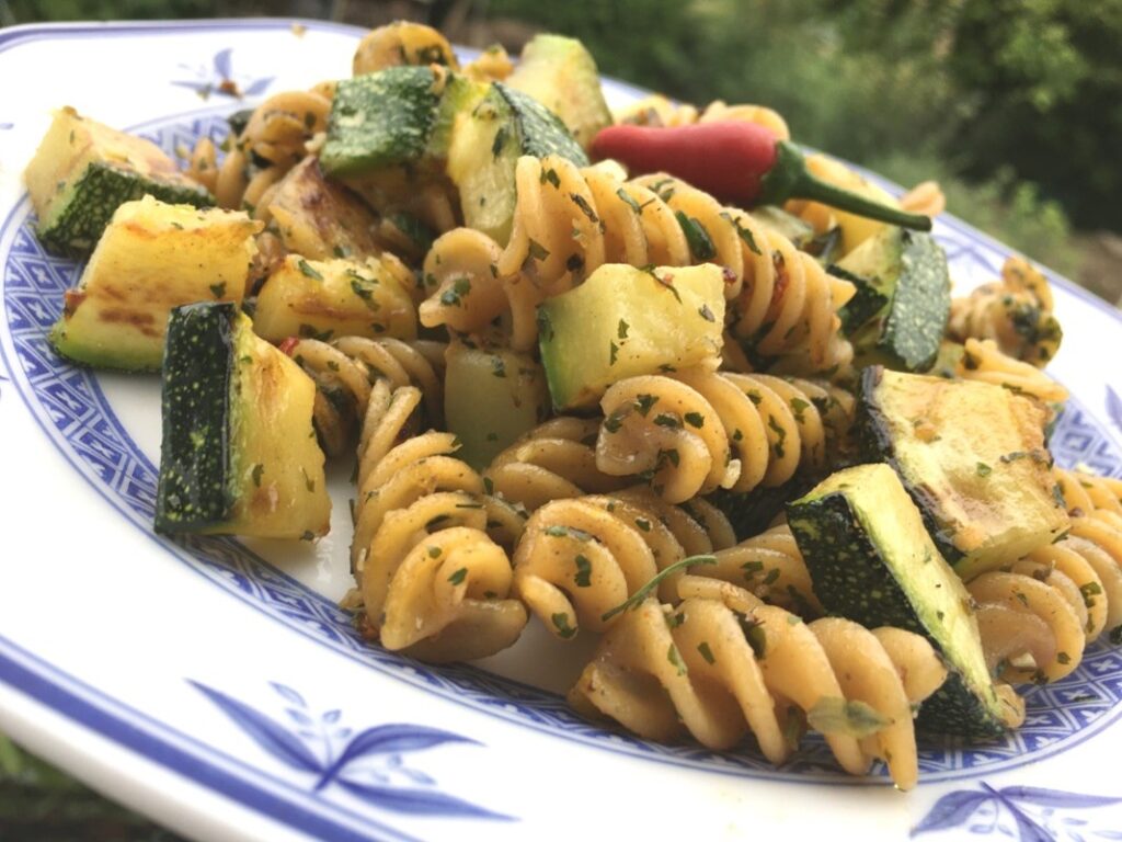 Lupinenspiralen mit Zucchini (grüner Tag)