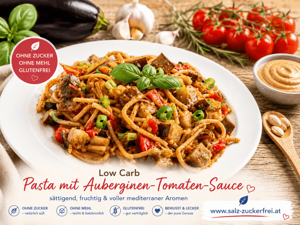 Pasta mit Auberginen-Tomaten-Sauce – grüner Tag