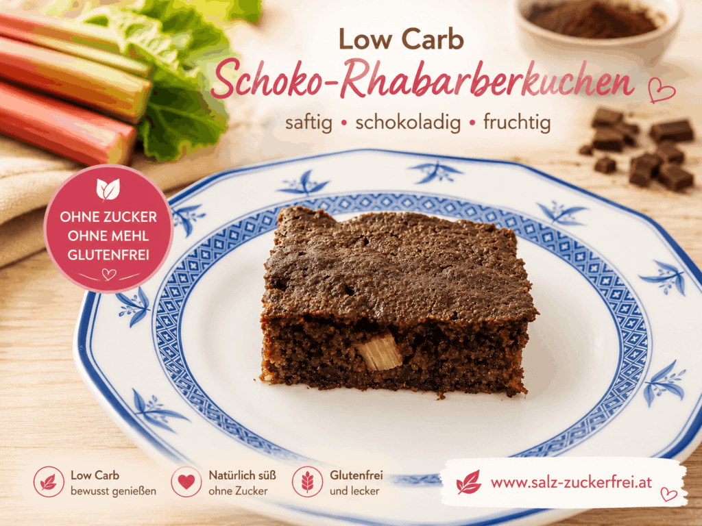 Schoko-Rhabarberkuchen grüner Tag