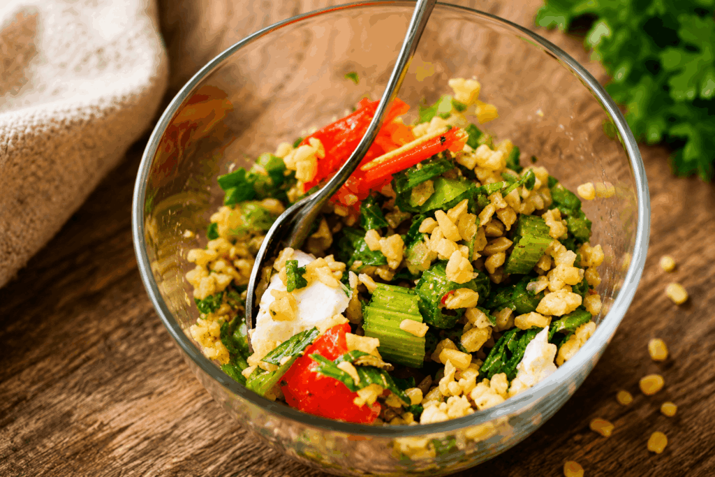 Lupinenschrot-Salat - grüner Tag