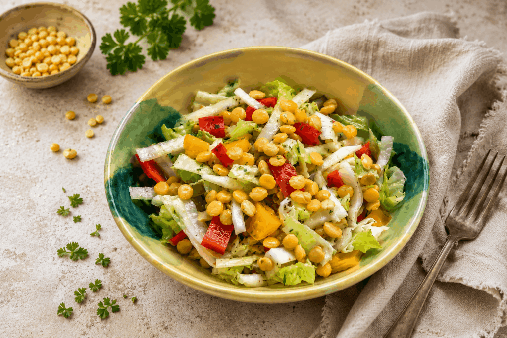 Salat mit Lupinenkernen - grüner Tag