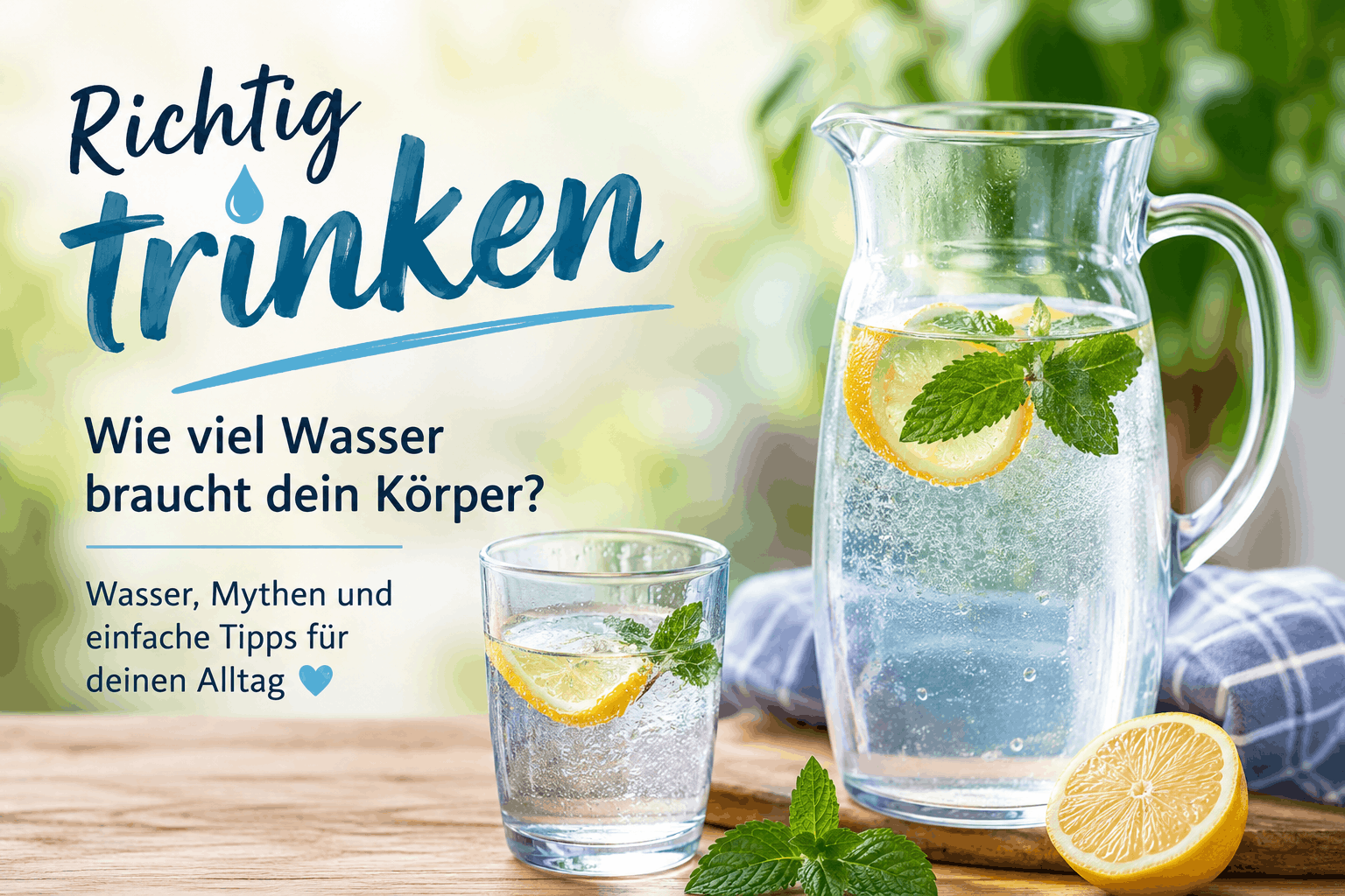 Richtig trinken – wie viel Flüssigkeit braucht unser Körper wirklich