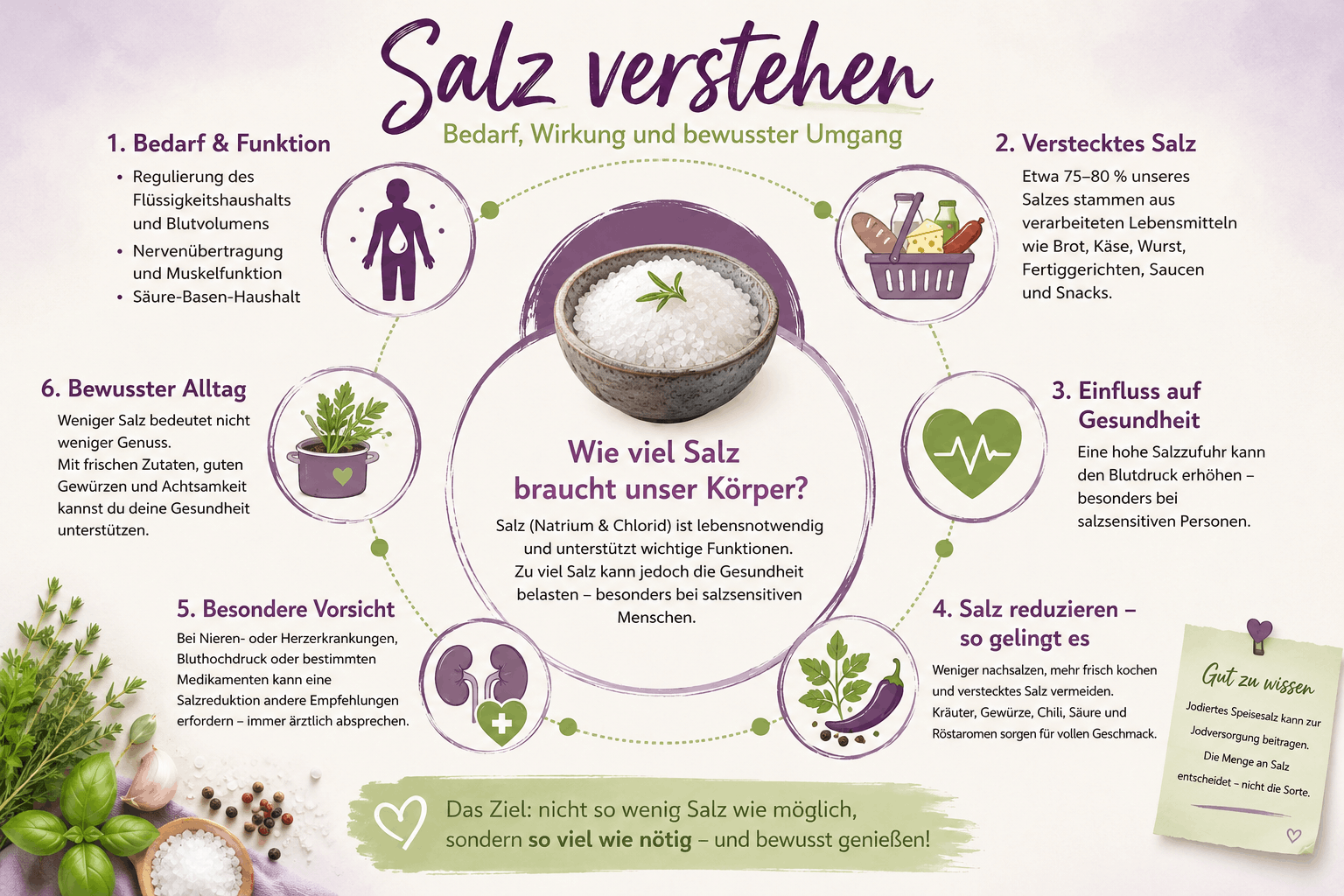 Salz verstehen Wie viel ist gesund und wie Salz reduzieren